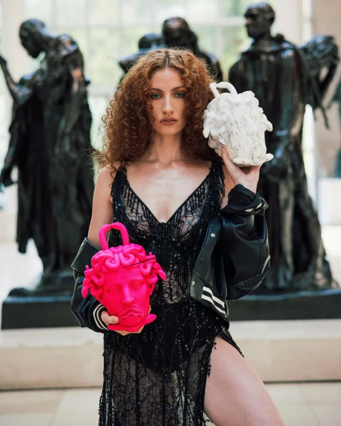 SPRAYGROUND THE MET CANOVA MEDUSA HANDBAG PINK Bags