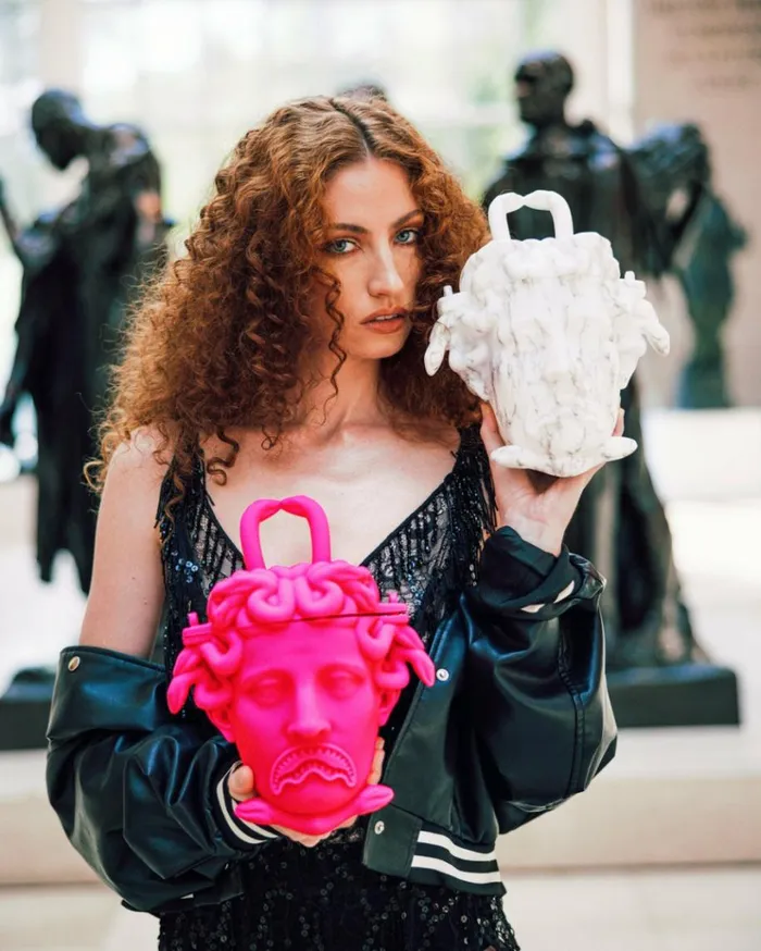 SPRAYGROUND THE MET CANOVA MEDUSA HANDBAG PINK Bags