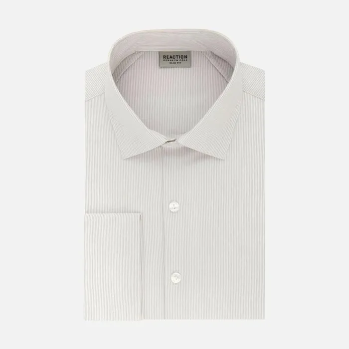 Spread Collar Tek Fit Slim Dress Shirt 8211 Striped Taupe Men Kenneth Cole Dress Shirts Spread Collar Tek Fit Slim Dress Shirt 8211 Striped Taupe Men Kenneth Cole Dress Shirts