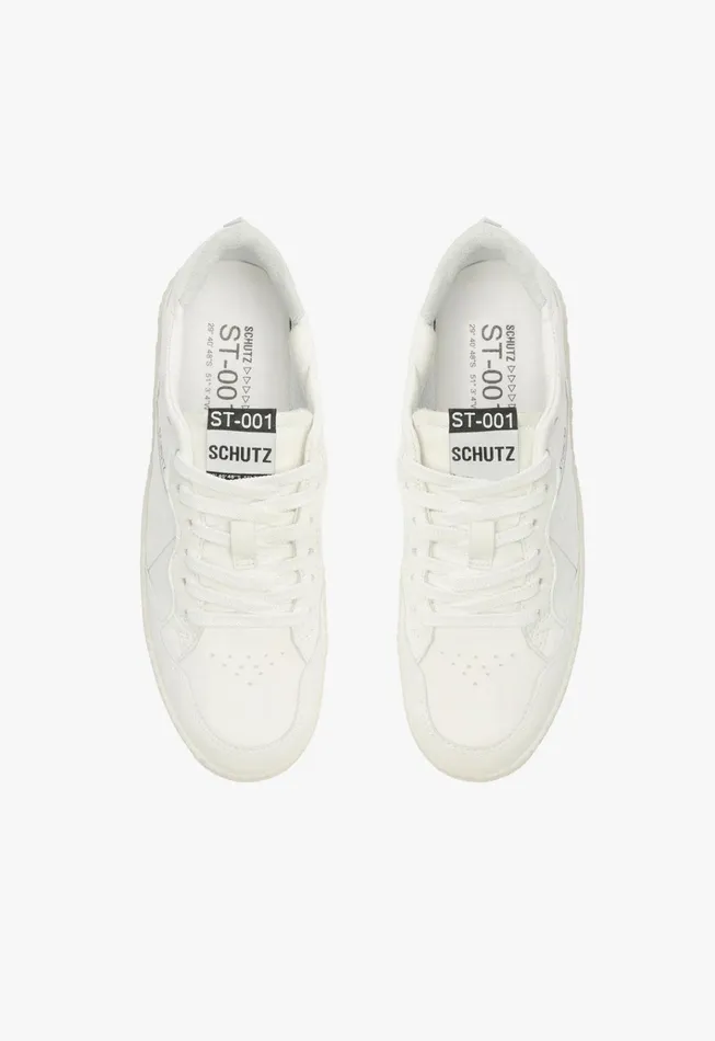 St001 Leather Sneaker White Women Schutz Shoes Sneakers