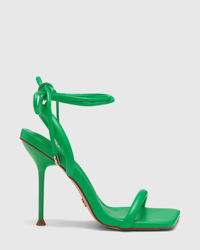 Stilettos ZEPPELIN GREEN LaceUp Heels NOVO Shoes Women