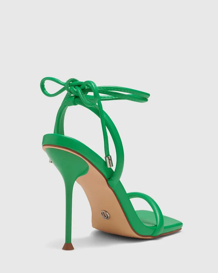 Stilettos ZEPPELIN GREEN LaceUp Heels NOVO Shoes Women