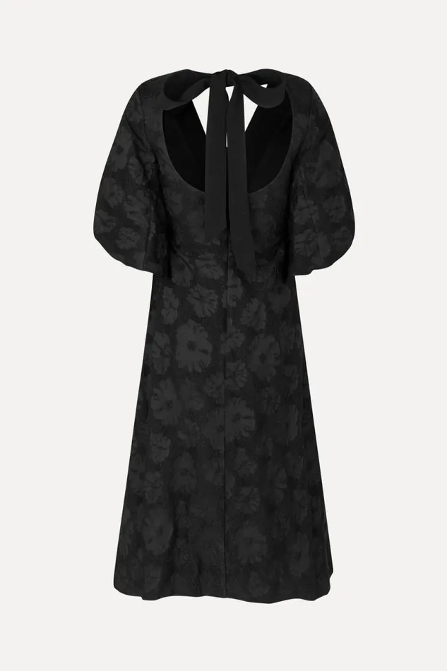 Stine Goya Dresses 34 Volume Sleeves Midi Dress 8211 Anemone Jacquard 8211 Women
