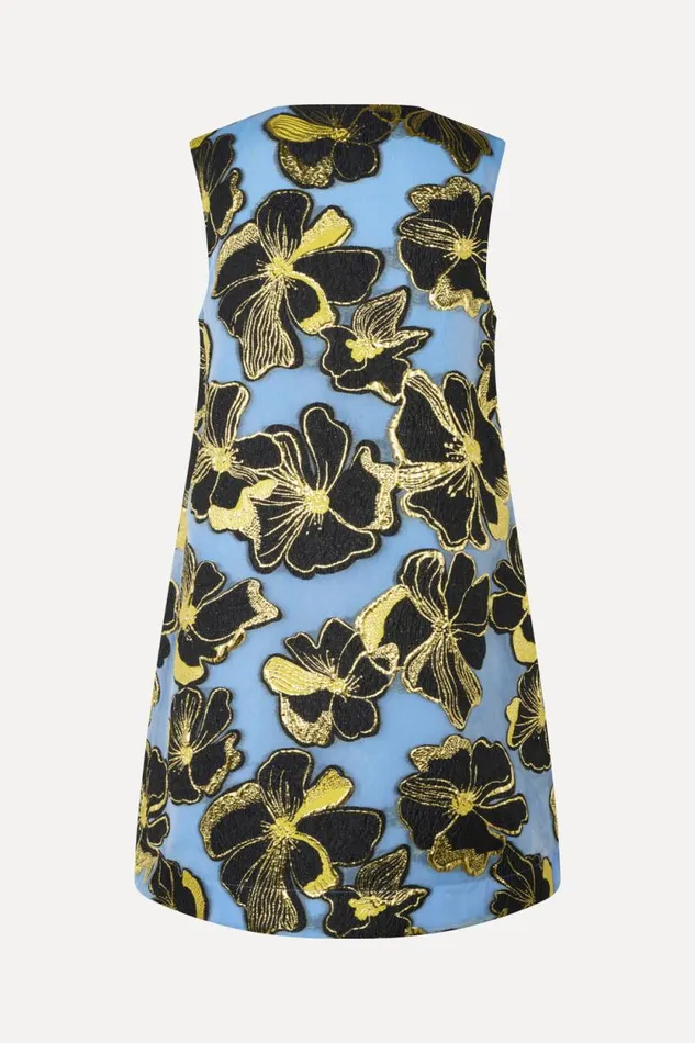 Stine Goya Exclusives Sleeveless VNeck Short Dress 8211 Blue Anemone Jacquard 8211 Women