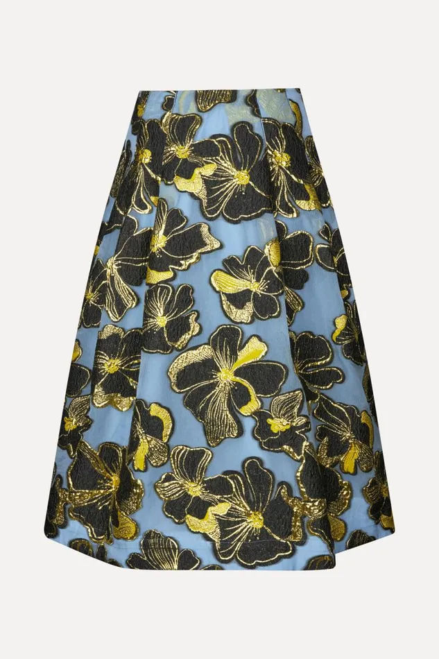 Stine Goya Exclusives Voluminous Midi Skirt 8211 Blue Anemone Jacquard 8211 Women