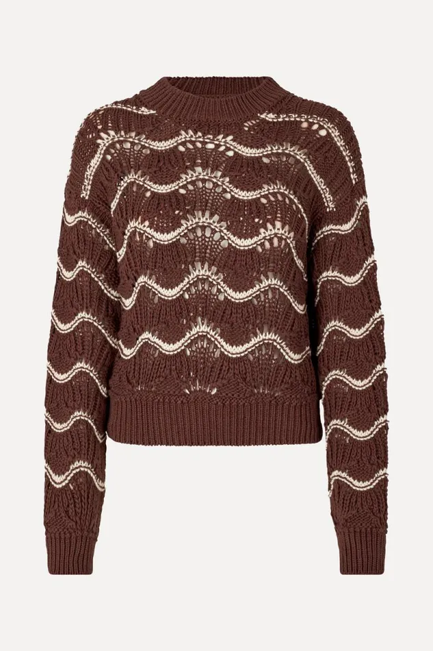 Stine Goya Knitwear SGDirch Jumper 8211 Cream Waves 8211 Women
