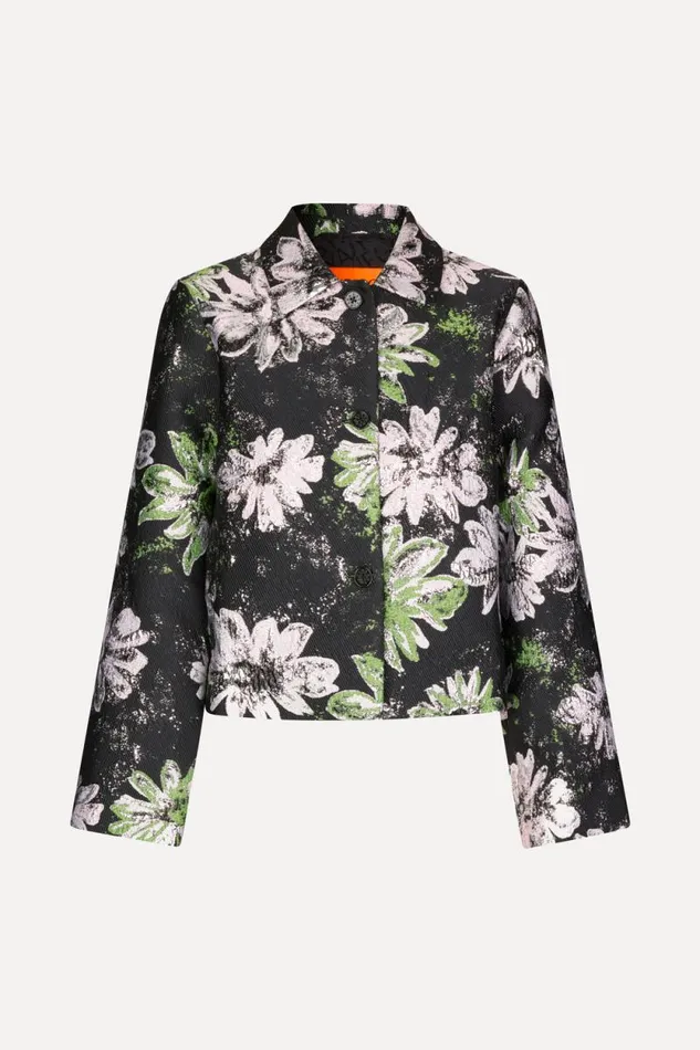 Stine Goya Outerwear Kiana Jacket 8211 Glitter Bloom 8211 Women