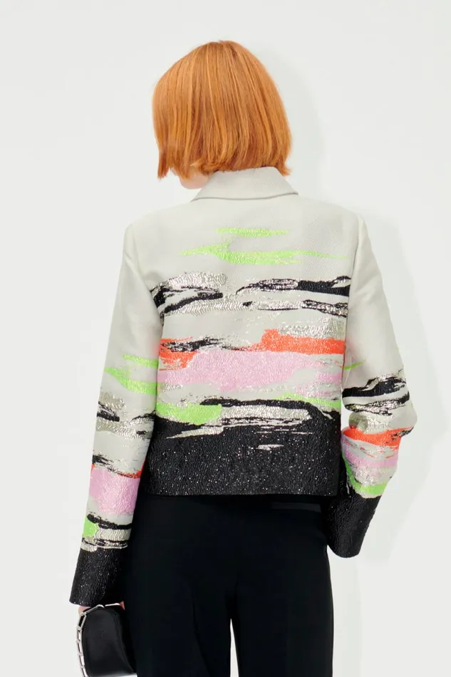 Stine Goya Outerwear SGKiana Jacket 8211 Abstract Strokes 8211 Women