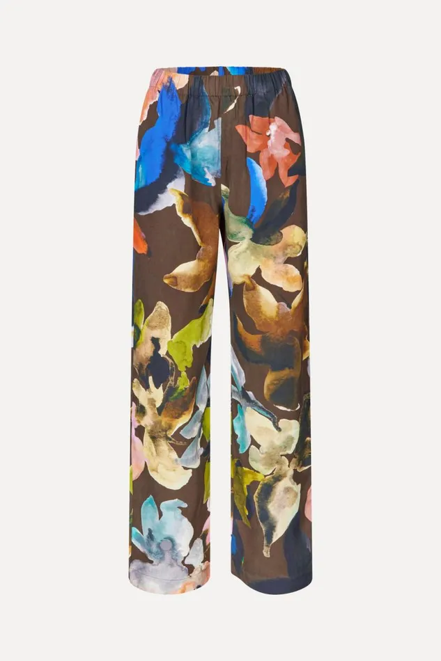 Stine Goya Pants Elasticated Long Pants 8211 Aquarelle Garden 8211 Women
