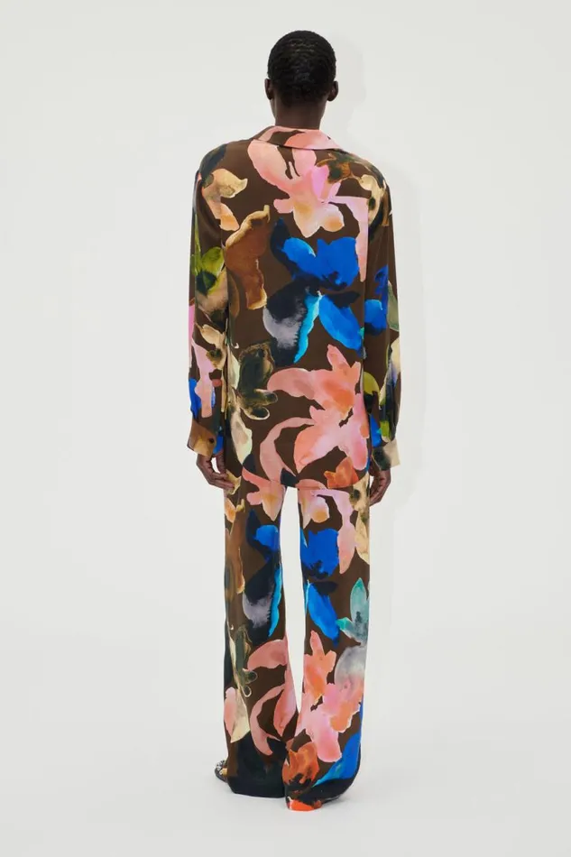 Stine Goya Pants Elasticated Long Pants 8211 Aquarelle Garden 8211 Women