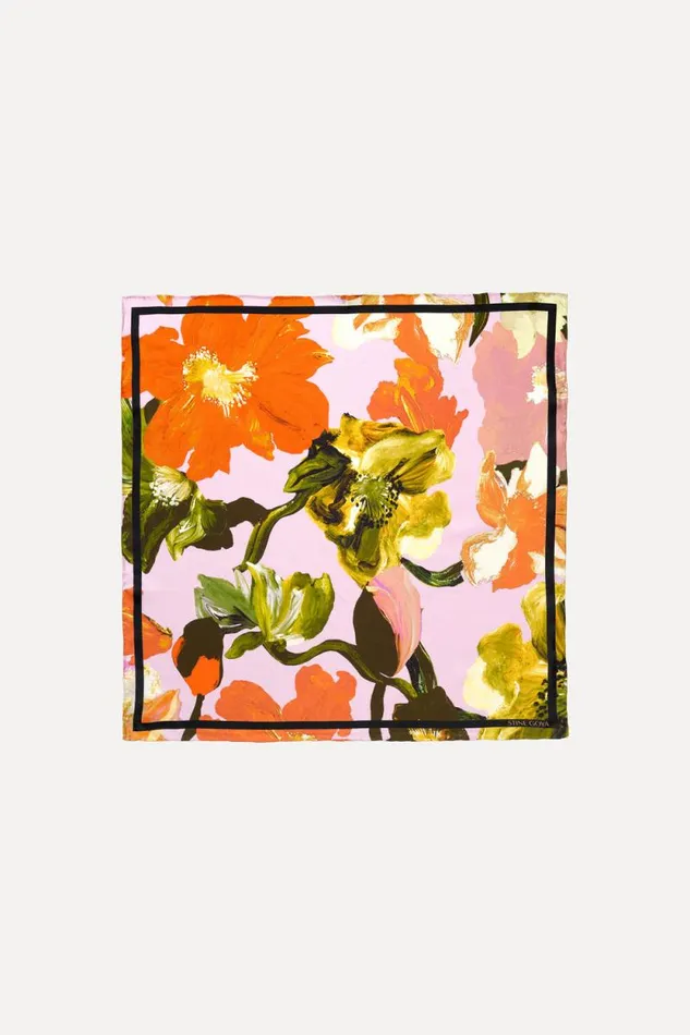 Stine Goya Scarves SGYumma Scarf 8211 Summer Day Poppies 8211 Women