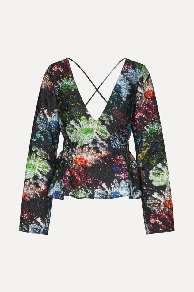 Stine Goya Tops and Shirts Nathalie Blouse 8211 Glitter Bloom 8211 Women