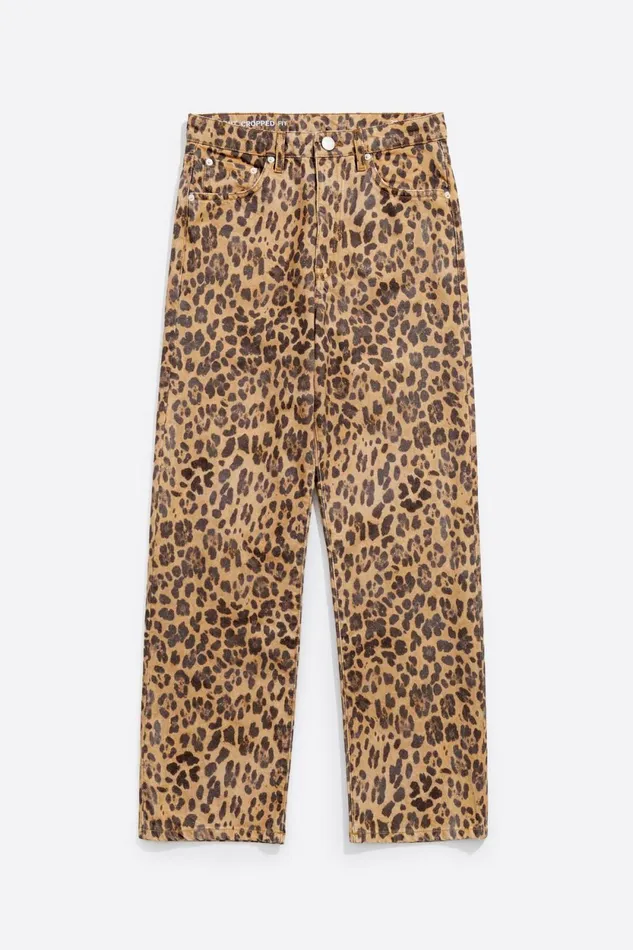 STRAIGHT CROPPED 8211 Beige Leopard Denim Jeans Leopard Natural Women Bimba Y Lola Trousers STRAIGHT CROPPED 8211 Beige Leopard Denim Jeans Leopard Natural Women Bimba Y Lola Trousers