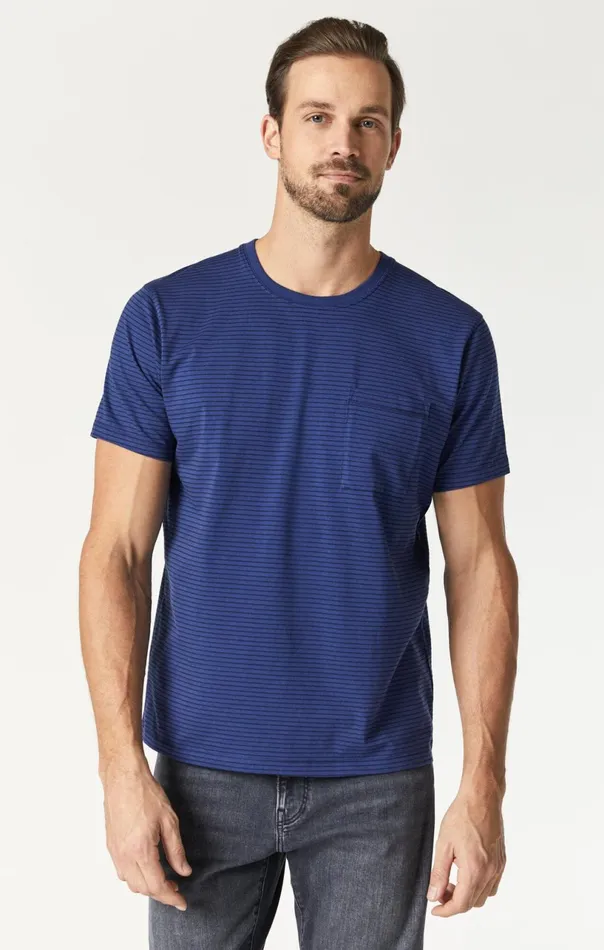 Striped TShirt In Twilight Blue Men Mavi Jeans TShirts