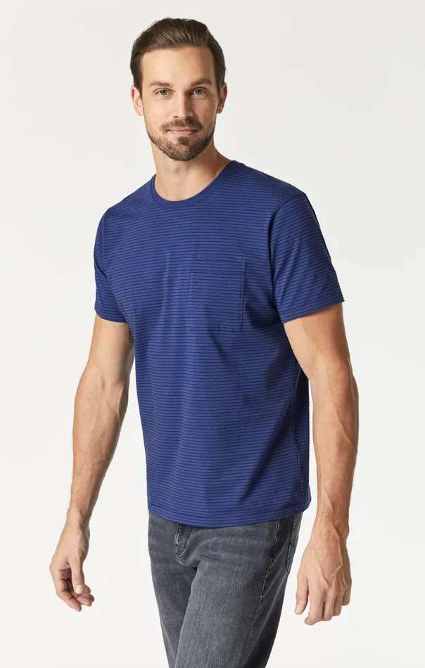 Striped TShirt In Twilight Blue Men Mavi Jeans TShirts Striped TShirt In Twilight Blue Men Mavi Jeans TShirts