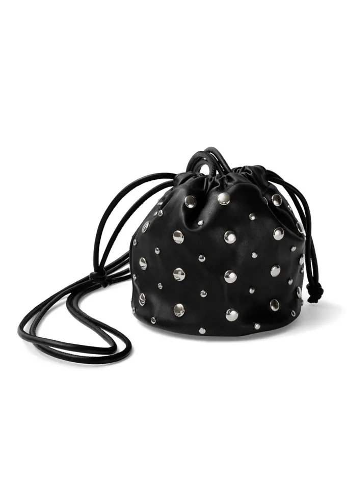 STUDDED MINI BUCKET BAG Black Women VENUS Handbags