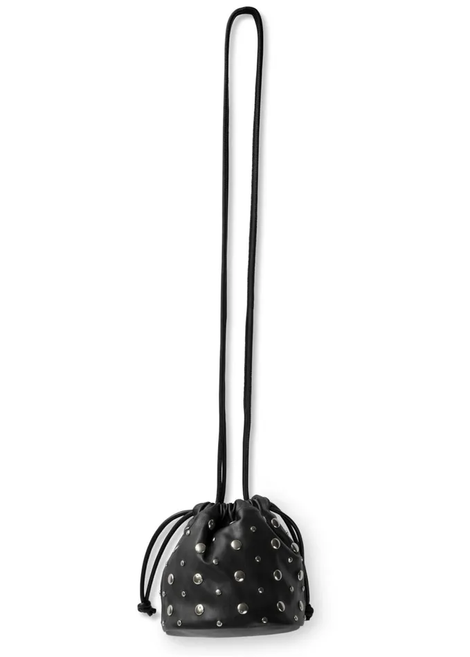 STUDDED MINI BUCKET BAG Black Women VENUS Handbags