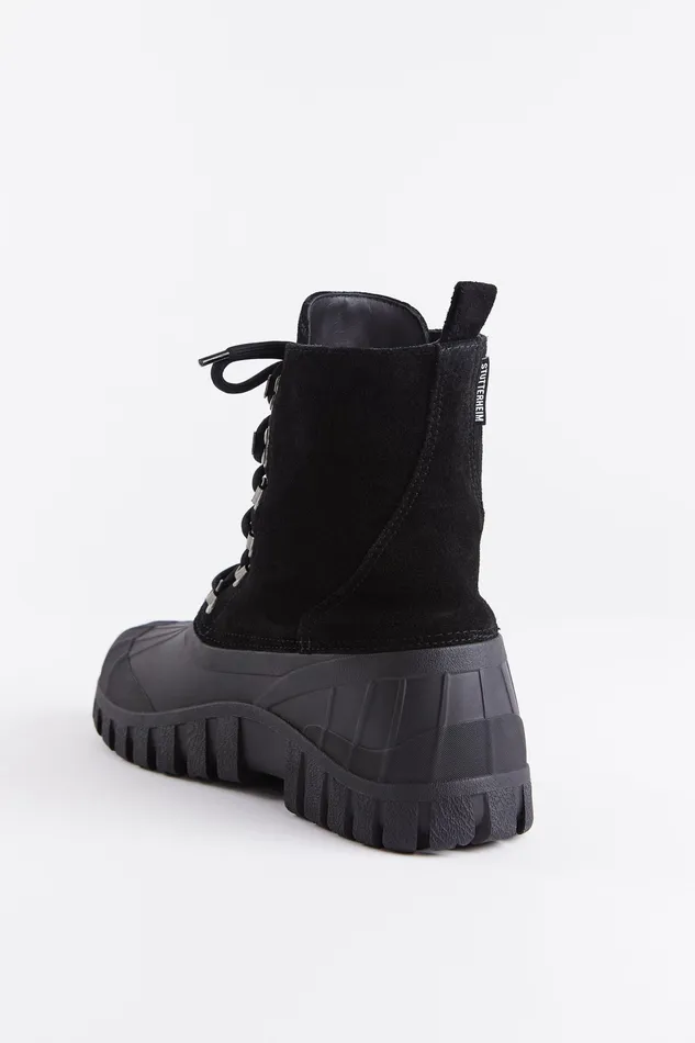 Suede Boots Women Stutterheim Patrol Boot Suede Black