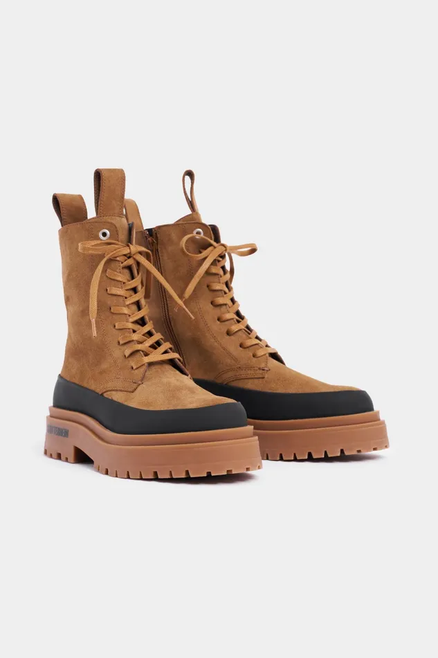Suede Boots Women Stutterheim Peace Walker Suede Tobacco