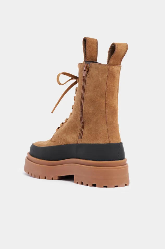 Suede Boots Women Stutterheim Peace Walker Suede Tobacco