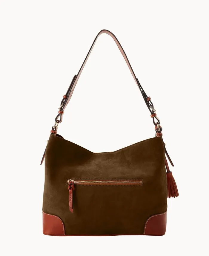 Suede Large Sac Olive Woman Dooney and Bourke Shoulder Bags Suede Large Sac Olive Woman Dooney and Bourke Shoulder Bags
