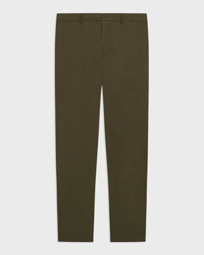 Suits Men Theory Curtis Drawstring Pant In Good Linen Dark Olive