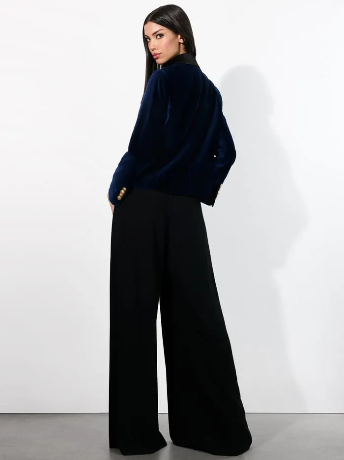 Suits Women Alice Olivia Devyn Velvet Blazer Midnight Blue