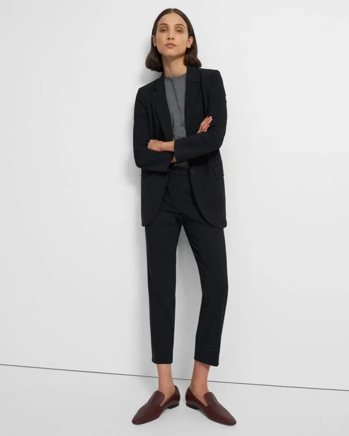 Suits Women Theory Casual Blazer In Precision Ponte Black Suits Women Theory Casual Blazer In Precision Ponte Black