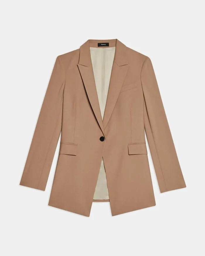 Suits Women Theory Etiennette Blazer In Good Wool Camel
