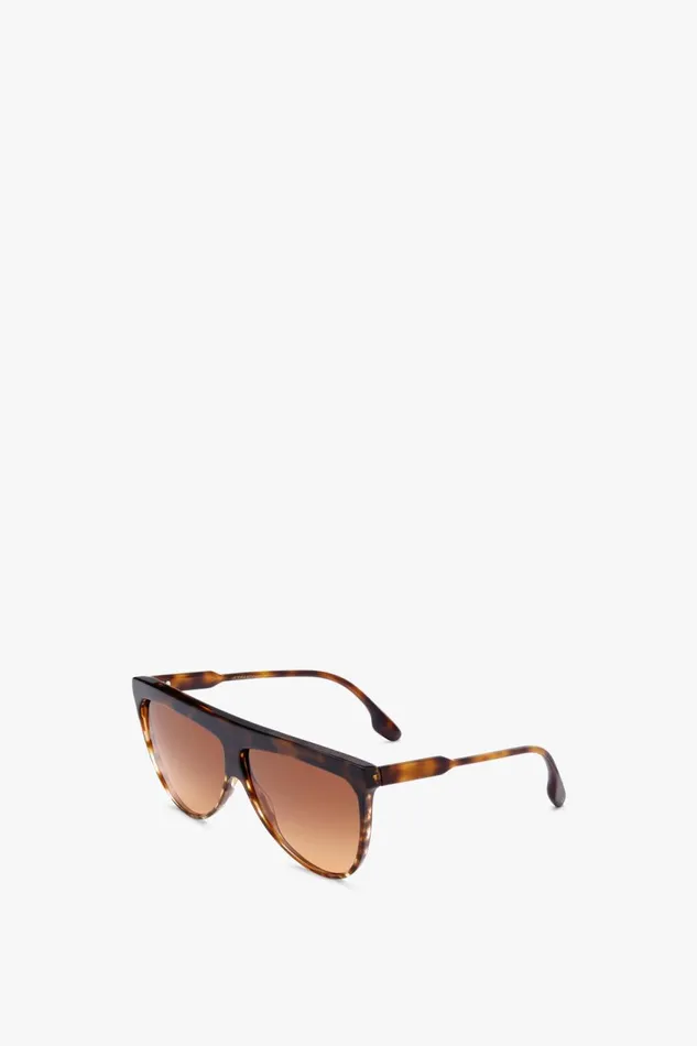 Sunglasses Women Victoria Beckham Flat Top V Sunglasses In Striped Dark Havana Sunglasses Women Victoria Beckham Flat Top V Sunglasses In Striped Dark Havana