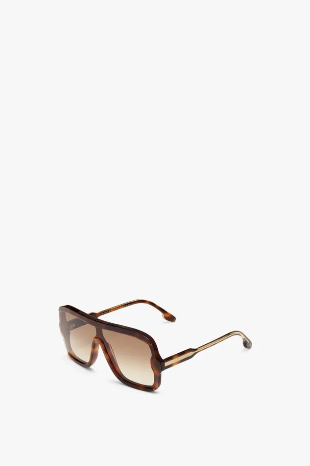 Sunglasses Women Victoria Beckham Layered Mask Sunglasses In TortoiseBrown Sunglasses Women Victoria Beckham Layered Mask Sunglasses In TortoiseBrown