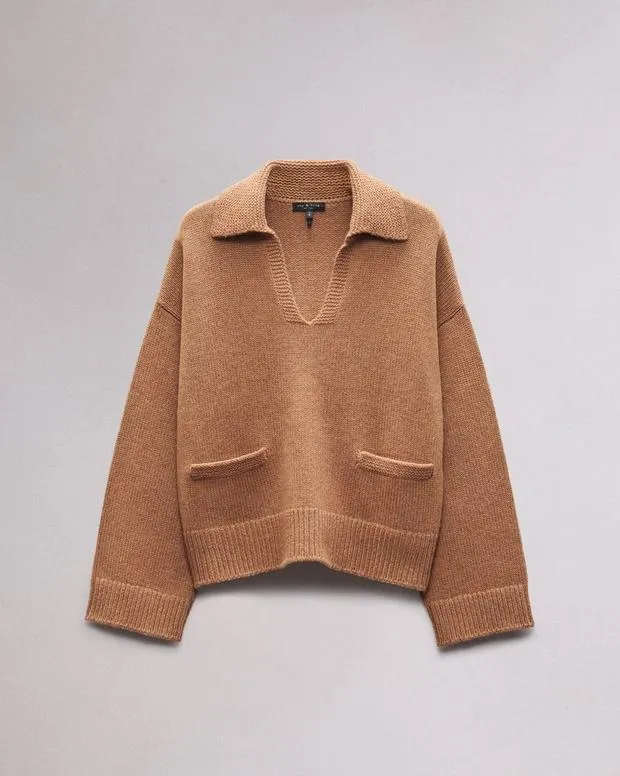 Sweaters and Sweatshirts Women Rag and Bone Danica Polo Sweater Camel