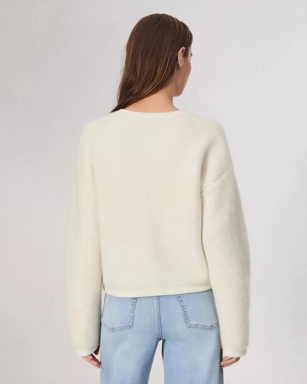 Sweaters and Sweatshirts Women Rag and Bone Kaia Boucle Cardigan Ivory
