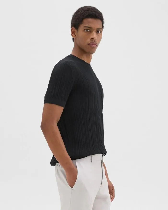 Sweaters Cardigans Men Theory Damian Tee In Cotton Black Sweaters Cardigans Men Theory Damian Tee In Cotton Black