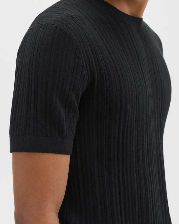 Sweaters Cardigans Men Theory Damian Tee In Cotton Black Sweaters Cardigans Men Theory Damian Tee In Cotton Black