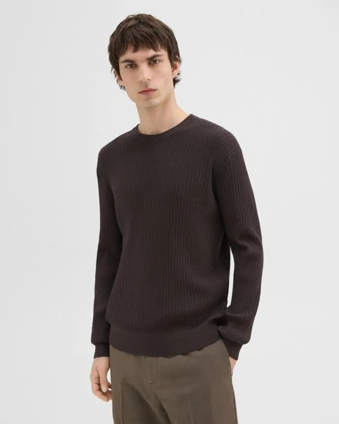 Sweaters Cardigans Men Theory Riland Sweater In Light Bilen Hickory