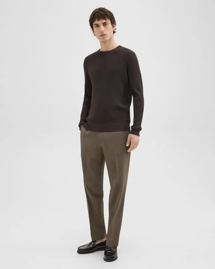 Sweaters Cardigans Men Theory Riland Sweater In Light Bilen Hickory Sweaters Cardigans Men Theory Riland Sweater In Light Bilen Hickory