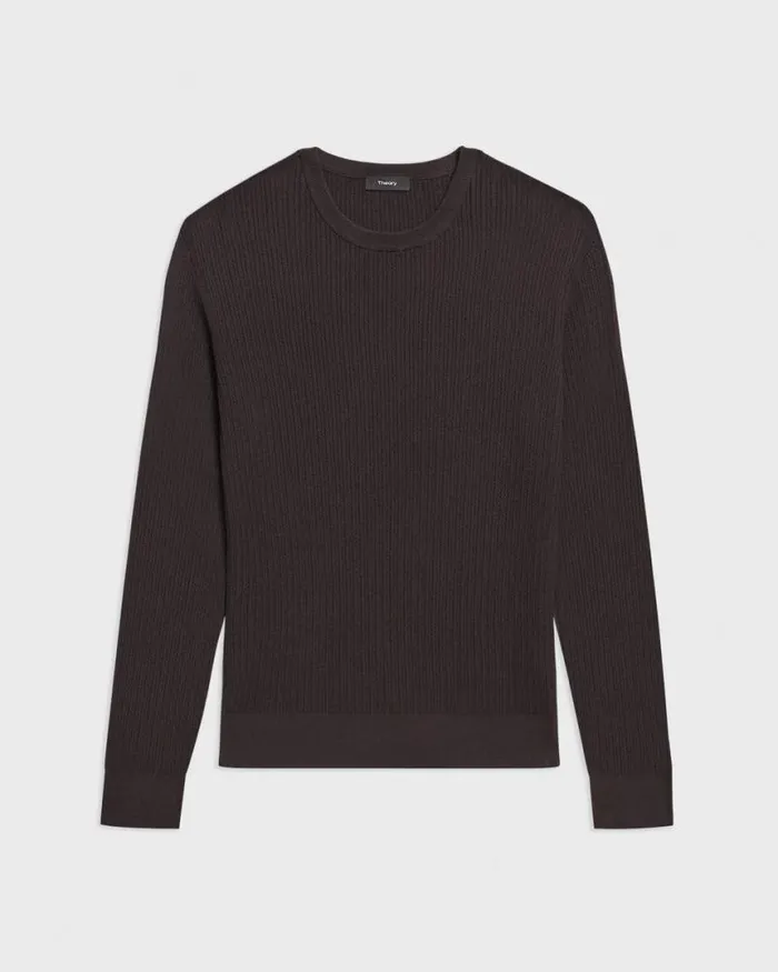 Sweaters Cardigans Men Theory Riland Sweater In Light Bilen Hickory Sweaters Cardigans Men Theory Riland Sweater In Light Bilen Hickory