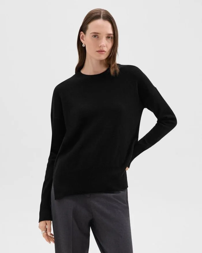 Sweaters Cardigans Women Theory Karenia Sweater In Cashmere Black