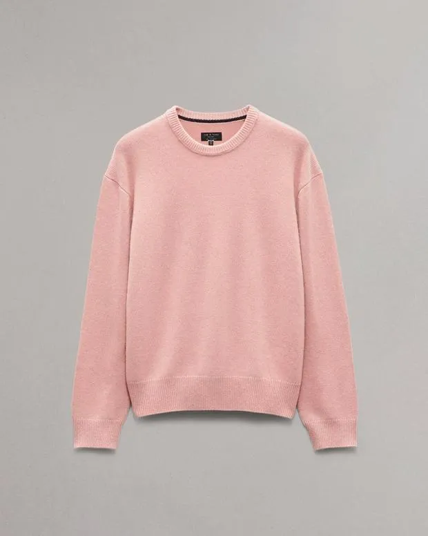 Sweaters Men Rag and Bone Downing Cashmere Sweater Washed Rose