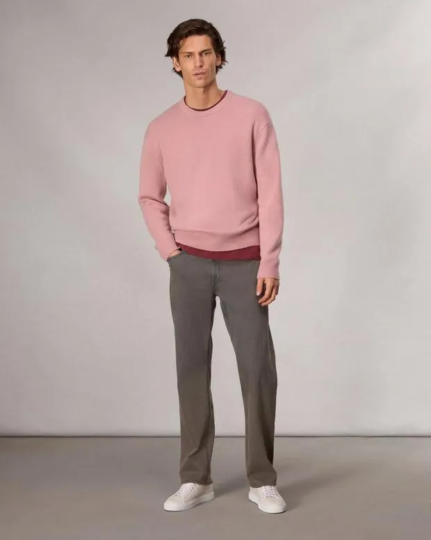 Sweaters Men Rag and Bone Downing Cashmere Sweater Washed Rose
