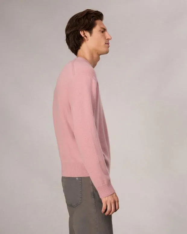 Sweaters Men Rag and Bone Downing Cashmere Sweater Washed Rose
