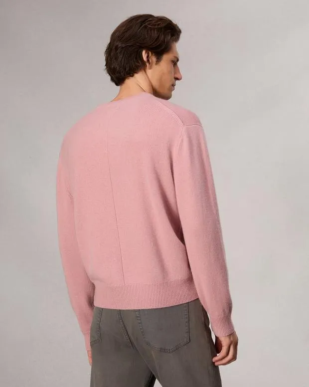 Sweaters Men Rag and Bone Downing Cashmere Sweater Washed Rose