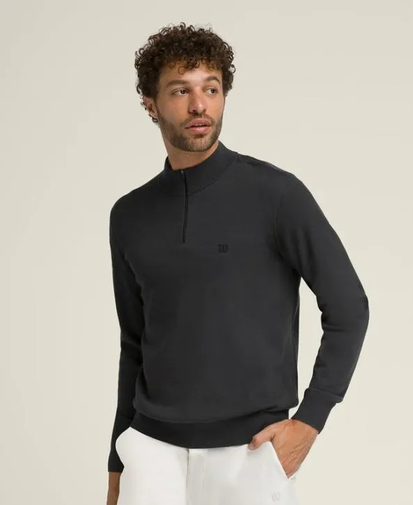 Sweaters Men Wilson Clubhouse HalfZip Pullover Faded Black