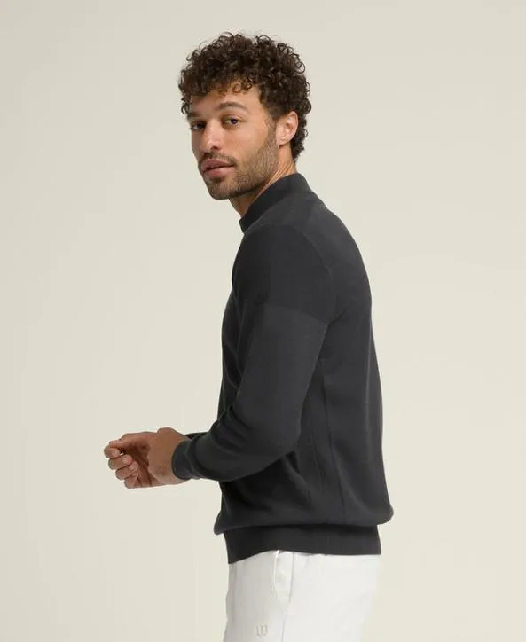 Sweaters Men Wilson Clubhouse HalfZip Pullover Faded Black Sweaters Men Wilson Clubhouse HalfZip Pullover Faded Black