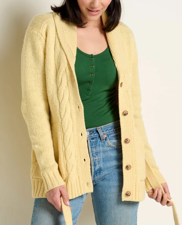 Sweaters Women8217s Ginn Cable Cardigan Straw ToadandCo