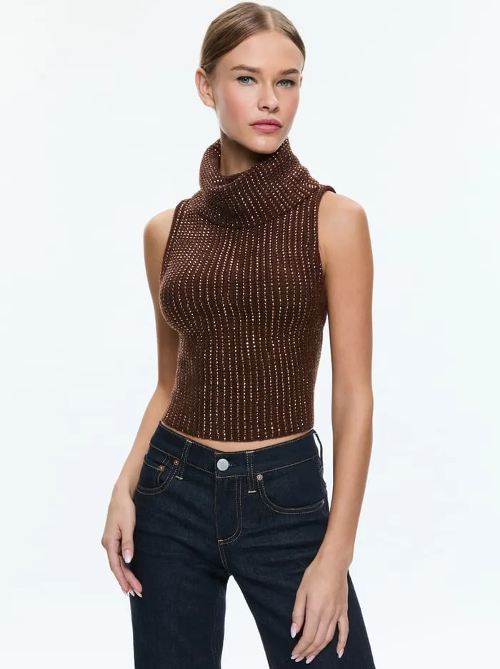 Sweaters Women Alice Olivia Alma Shell Espresso