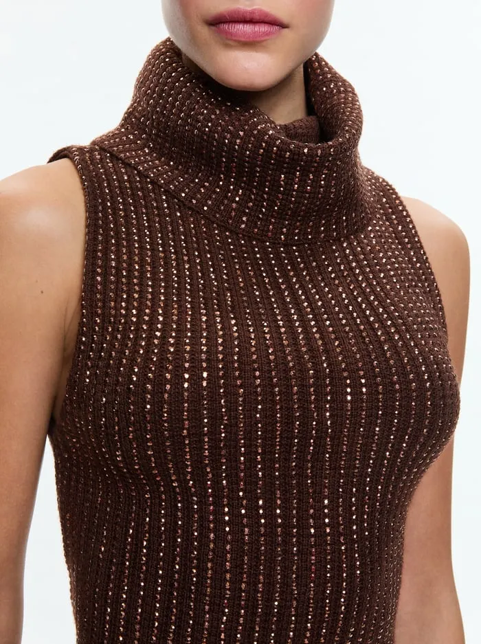 Sweaters Women Alice Olivia Alma Shell Espresso