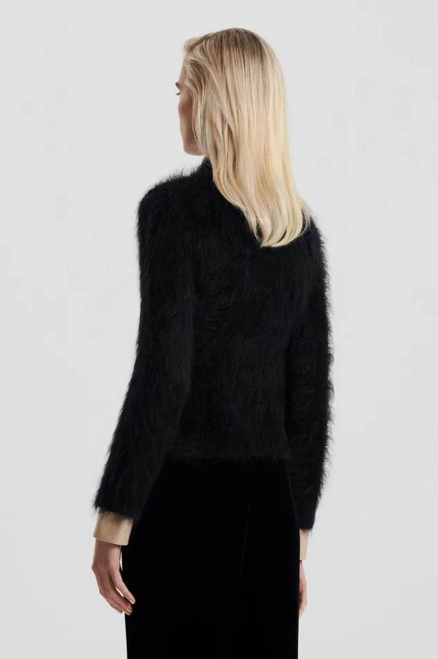 Sweaters Women Scanlan Theodore BRUSHED MOHAIR SLIM SWEATER Black Sweaters Women Scanlan Theodore BRUSHED MOHAIR SLIM SWEATER Black