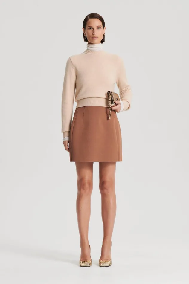 Sweaters Women Scanlan Theodore CASHMERE CREW SWEATER Oat